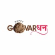 Hindi Calligraphy - Happy Govardhan - Means Happy Govardhan - An Indian Festival. Editable Illustration.