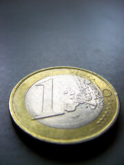 Canvas Print - One Euro Coin Close Up