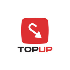 Wall Mural - Top Up digital money balance app logo design