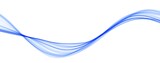 Fototapeta Abstrakcje - Blue abstract wave. Magic line design. Flow curve motion element. Neon gradient wavy illiustration.