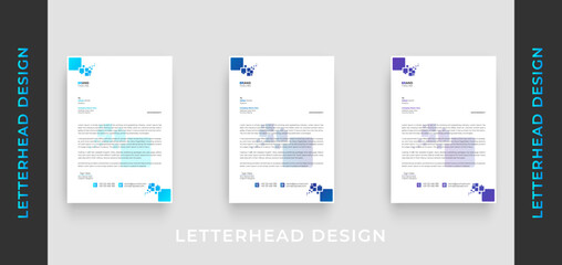 Wall Mural - Business letterhead, Modern company letterhead template design	