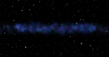 Wall Mural - space, galaxy, milky way dark blue background, starry sky