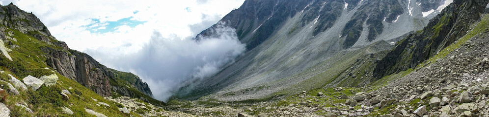 Fenêtre d'Arpette, a high alpine pass along Walker's Haute Route as well as Tour de Mont Blanc, two long distance hiking routes in Swiss Alps.