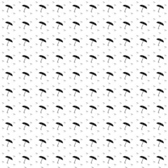 Poster - Square seamless background pattern from geometric shapes are different sizes and opacity. The pattern is evenly filled with big black umbrella symbols. Vector illustration on white background