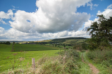 Poster - Narrow countryside path with sky on the background