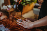 Fototapeta  - masaż gorącą czekoladą 