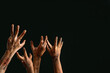 © Pixel-Shot - Hands of zombies on dark background