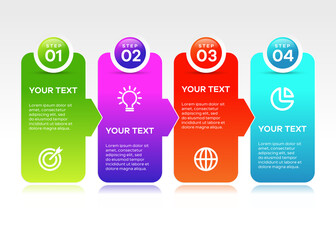 Professional steps infographic design