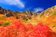 © amanaimages - ナナカマドとダケカンバの紅葉と宝剣岳, 駒ヶ根市,長野県