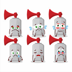 Canvas Print - Air horn cartoon character with sad expression