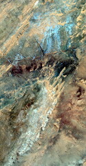 Wall Mural - vertical abstract photography of the deserts of Africa from the air, aerial view of desert landscapes, Genre: Abstract Naturalism, from the abstract to the figurative,