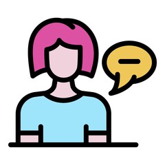 Poster - laser hair removal reception icon. outline laser hair removal reception vector icon color flat isola