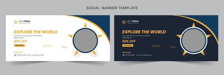 Wall Mural - Social Media Cover Vector Templates Fully Editable, Advertising Design, Social Media Banner Post.