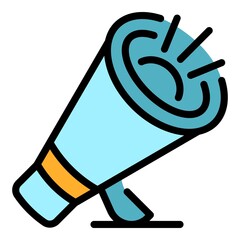 Poster - Loudspeaker icon. Outline loudspeaker vector icon color flat isolated