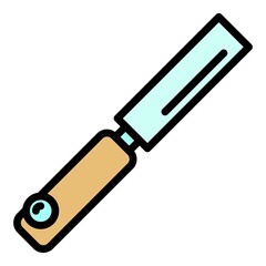 Sticker - Repair chisel icon. Outline repair chisel vector icon color flat isolated