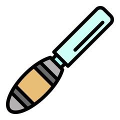 Poster - Carpentry chisel icon. Outline carpentry chisel vector icon color flat isolated