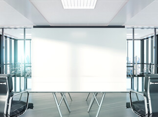 Aufkleber - Conference room in modern office Mockup 3D rendering
