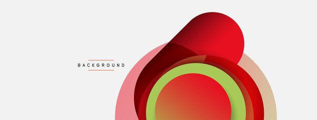 Circle and round shapes abstract background. Vector illustration for wallpaper banner background or landing page