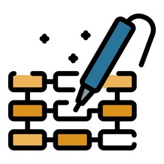 Poster - Radio engineer repair icon. Outline radio engineer repair vector icon color flat isolated