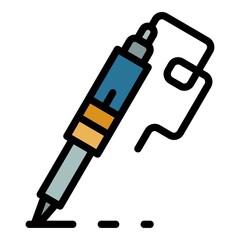 Poster - Solder device icon. Outline solder device vector icon color flat isolated
