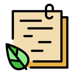 Poster - Science files icon. Outline science files vector icon color flat isolated