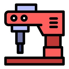 Poster - milling machine icon. outline milling machine vector icon color flat isolated