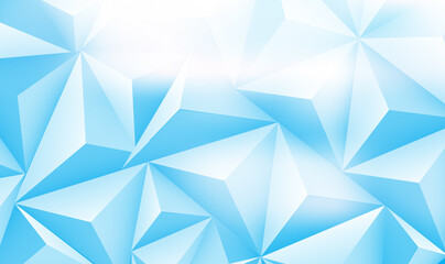 Poster - Light Blue vector abstract polygonal cover. Abstract light blue geometric background. Low polygonal vector mosaic. Geometric illustration in Origami style with gradient. Design for business. Vector
