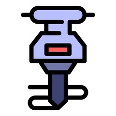 Poster - Milling machinery icon. Outline milling machinery vector icon color flat isolated