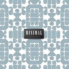  Collection of seamless patterns.
Minimalistic style. Blue and white colour. Vector illustation