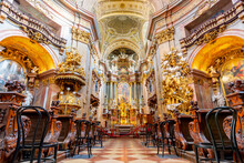 Interiors Of St. Peter Church (Peterskirche) In Vienna, Austria