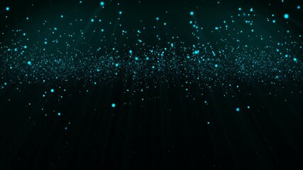 Wall Mural - Faling Blue Particles