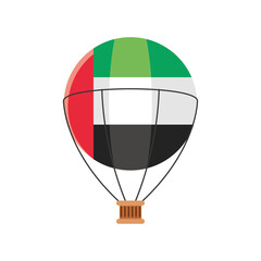 Sticker - hot air balloon with flag UAE