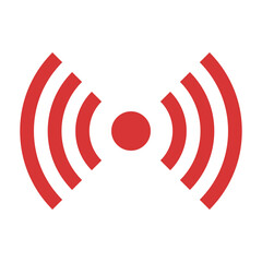 Sticker - Wifi signal vector icon. Red symbol