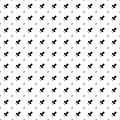 Poster - Square seamless background pattern from black nipple symbols are different sizes and opacity. The pattern is evenly filled. Vector illustration on white background