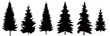 Set of Christmas trees vector.