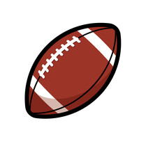 Simple American Football Gridiron Ball Icon