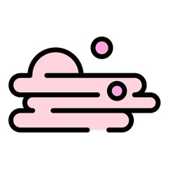 Poster - Digestion stomach liquid icon. Outline digestion stomach liquid vector icon color flat isolated