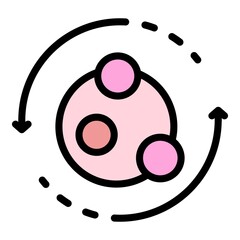 Poster - Digestion bacteria icon. Outline digestion bacteria vector icon color flat isolated