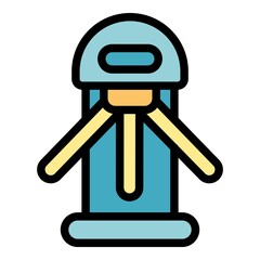 Poster - Turnstile icon. Outline turnstile vector icon color flat isolated