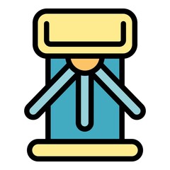 Poster - closed turnstile icon. outline closed turnstile vector icon color flat isolated