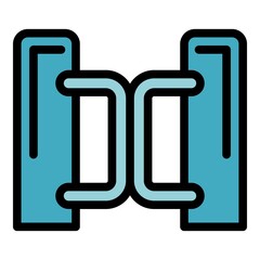 Poster - gate turnstile icon. outline gate turnstile vector icon color flat isolated