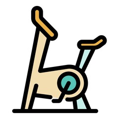 Poster - exercise cycle icon. outline exercise cycle vector icon color flat isolated