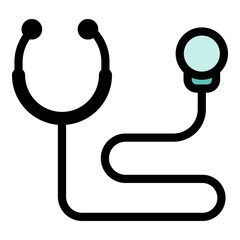 Aufkleber - tonometer icon. outline tonometer vector icon color flat isolated