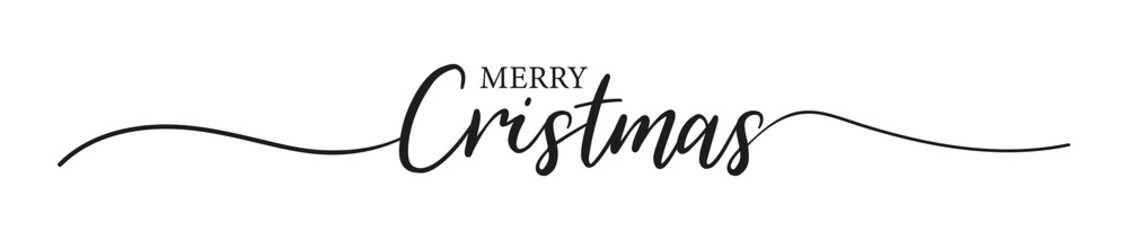 Wall Mural - Merry christmas. Merry christmas lettering. Christmas hand lettering isolated.