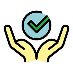 Poster - Premium care service icon. Outline premium care service vector icon color flat isolated