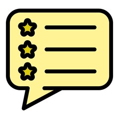 Poster - Client review icon. Outline client review vector icon color flat isolated