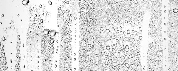 Wall Mural - white background water drops on glass, abstract design overlay wallpaper