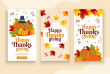 Thanksgiving Card Background Design Template	