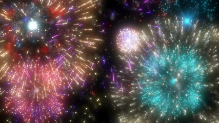Wall Mural - Fireworks Background