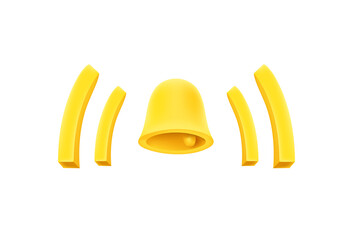 Aufkleber - Notification bell icon isolated on white background